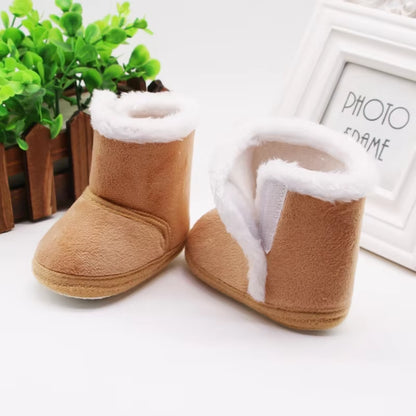 Ins Newborn Baby Warm Cotton Boots Girl Boy Casual Shoes First Walkers Newborn Cute Non-Slip Soft Sole Shoes Autumn Winter